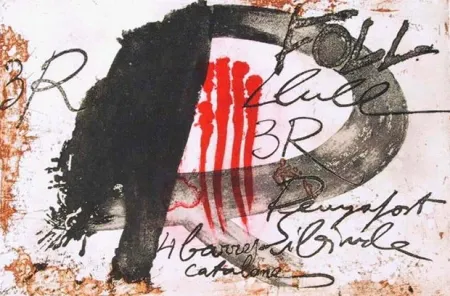 Etching And Aquatint Tàpies - Tres R
