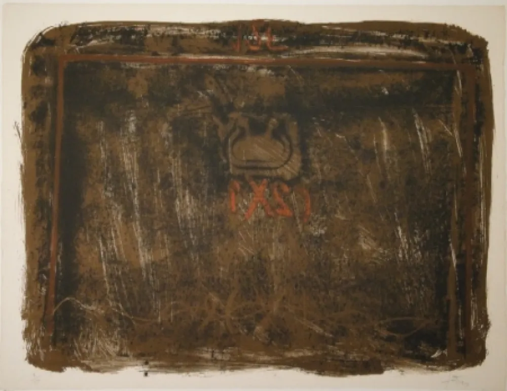 Lithograph Tàpies - Untitled