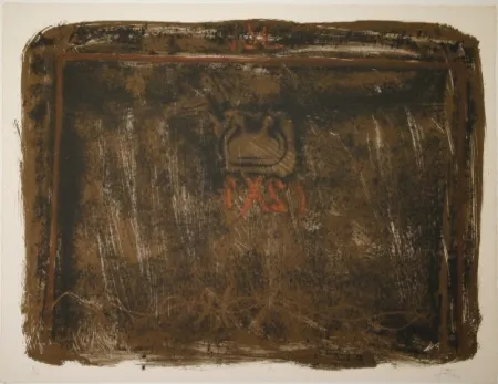 Lithograph Tàpies - Untitled