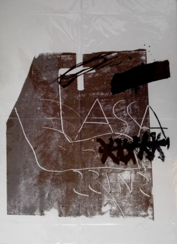 Lithograph Tàpies - Untitled