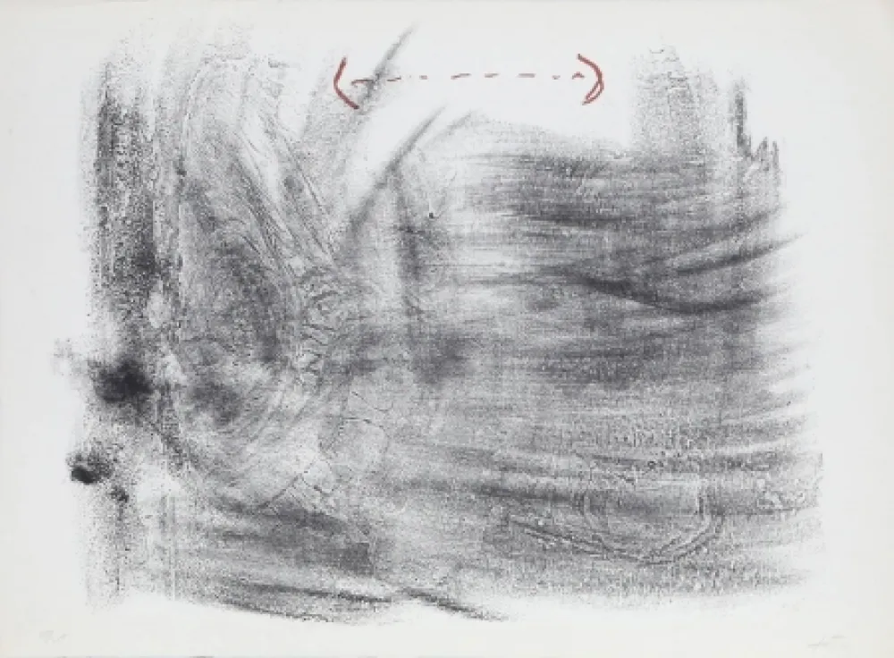 Lithograph Tàpies - Untitled from St. Gallen