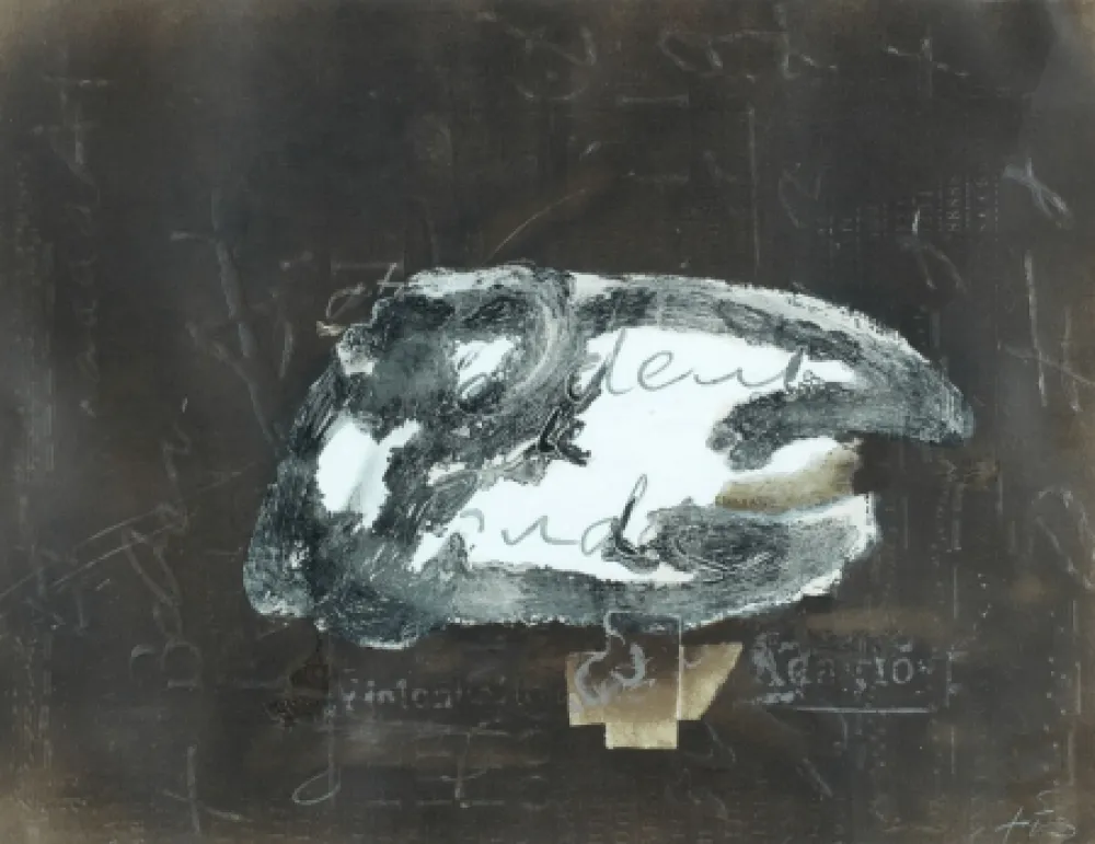 Lithograph Tàpies - Variaciones sobre un tema musical, 10