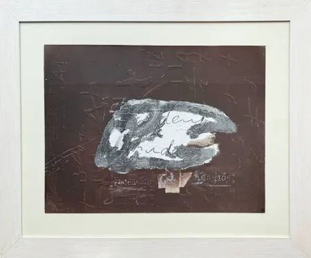 Lithograph Tàpies - Variations sur un thème musical 10