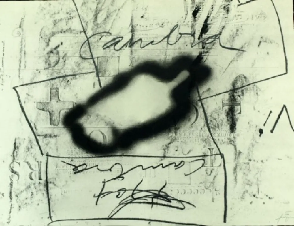 Lithograph Tàpies - VARIATIONS SUR UN THÈME MUSICAL 3