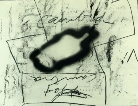 Lithograph Tàpies - VARIATIONS SUR UN THÈME MUSICAL 3