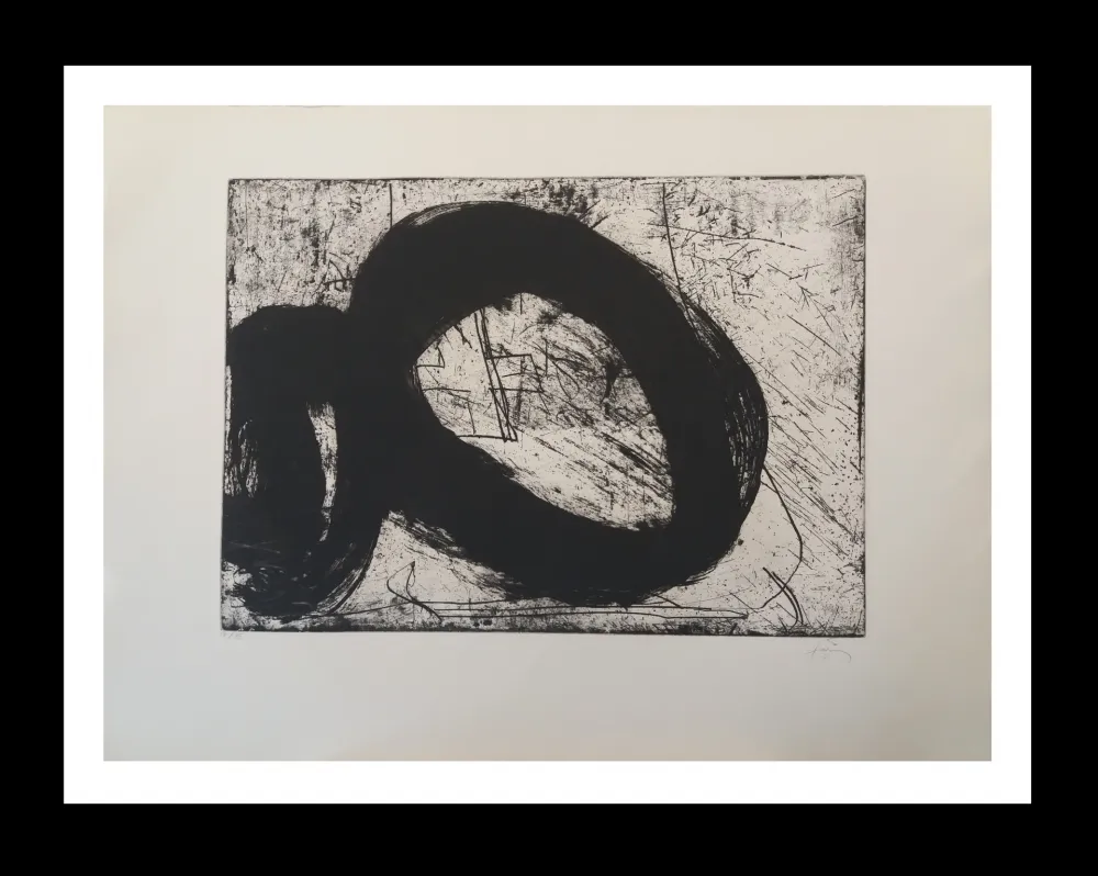 Etching Tàpies - Vuit reverse