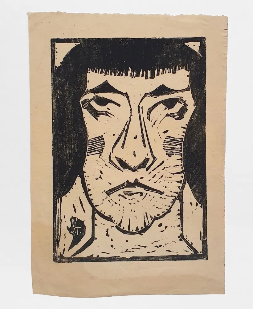 Linocut Tappert - Das Schweigen (The Silence)