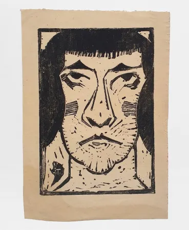 Linocut Tappert - Das Schweigen (The Silence)