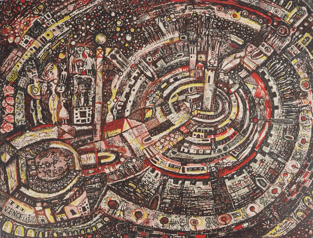 Lithograph Tatin - Vence La Jolie,