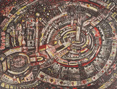 Lithograph Tatin - Vence La Jolie,