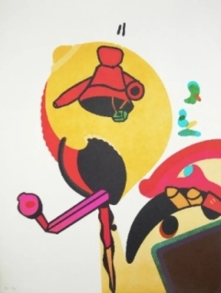 Lithograph Telemaque - Le moulin à forme