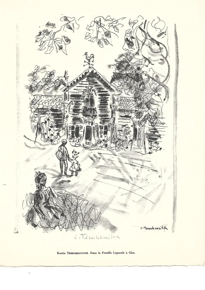 Rotogravure Terechkovich - Routes & chemins de Jean Giono (1961)