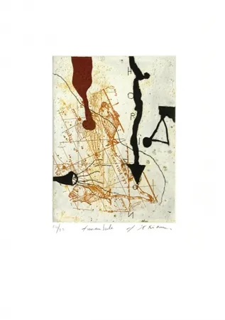 Etching And Aquatint Texier - Funambule
