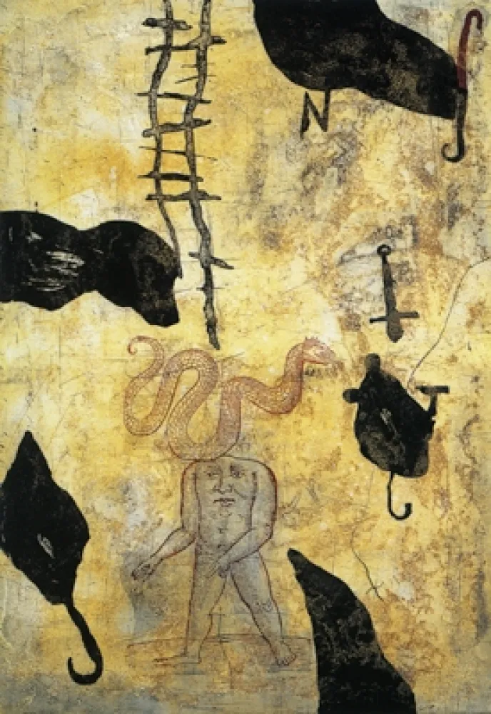 Etching And Aquatint Texier - La figure de l'échelle