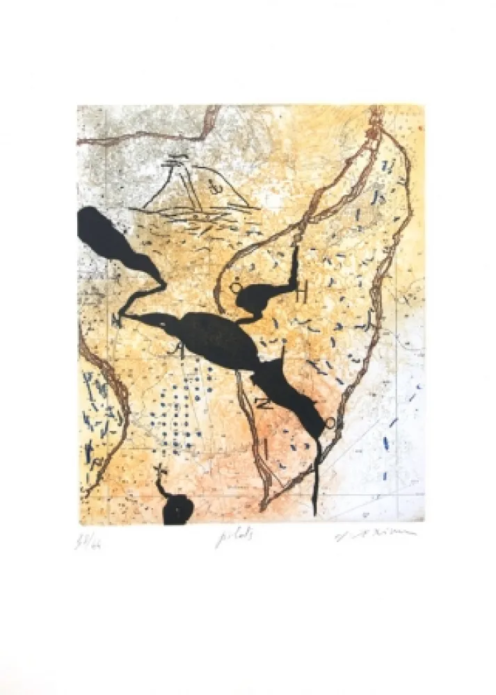 Etching And Aquatint Texier - Pilots