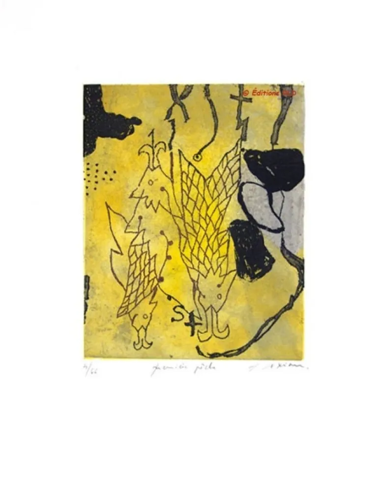 Etching Texier - Première pêche