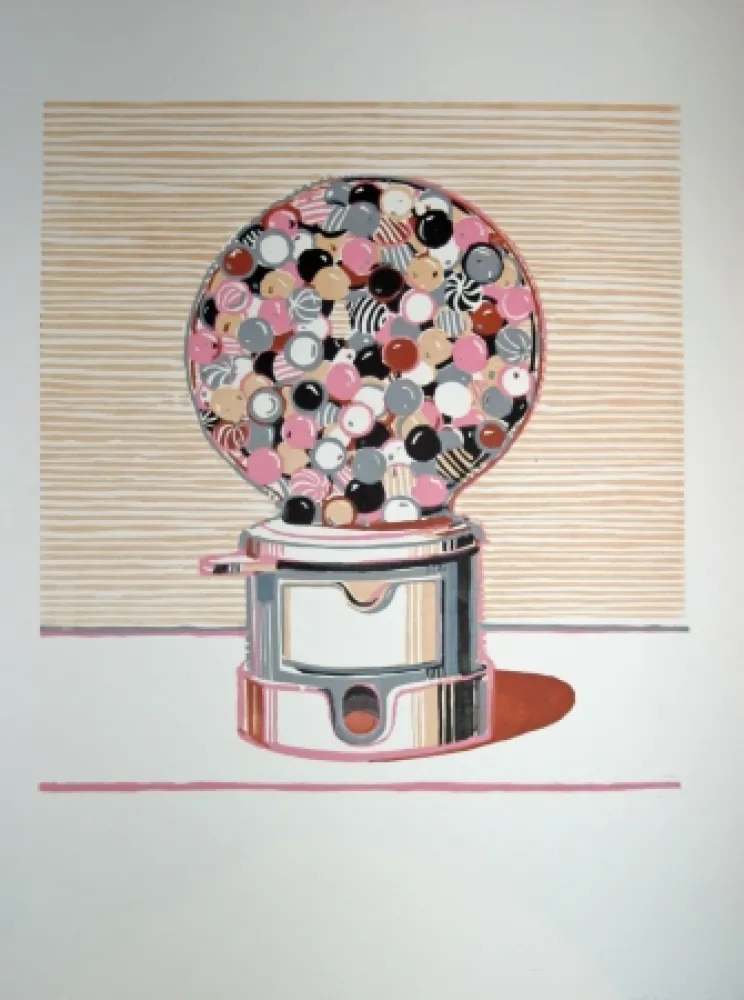 Linocut Thiebaud - Gumball Machine