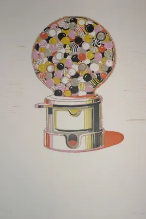 Linocut Thiebaud - Gumball Machine