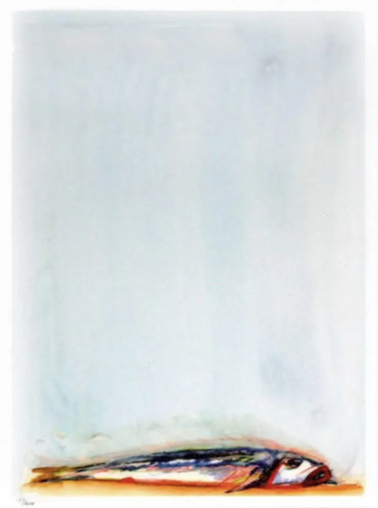 Lithograph Thiebaud - Trout Fishing in America