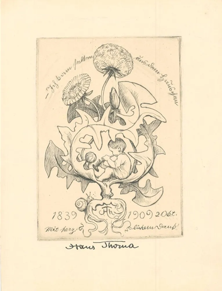 Etching Thoma - Ich kam selten aus dem Häuschen