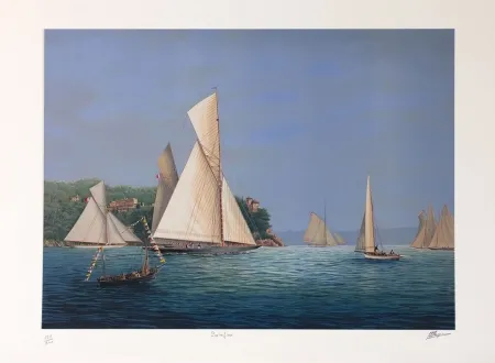 Lithograph Thompson - PORTOFINO
