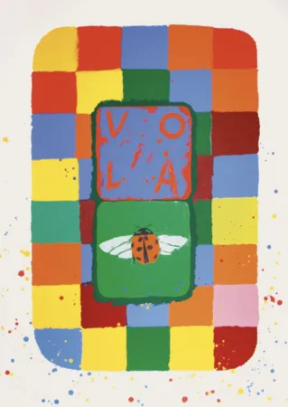 Lithograph Tilson - Vola/Coccinella