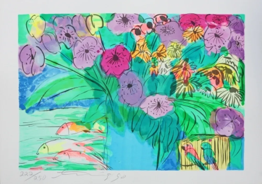 Lithograph Ting - Aquarium fish