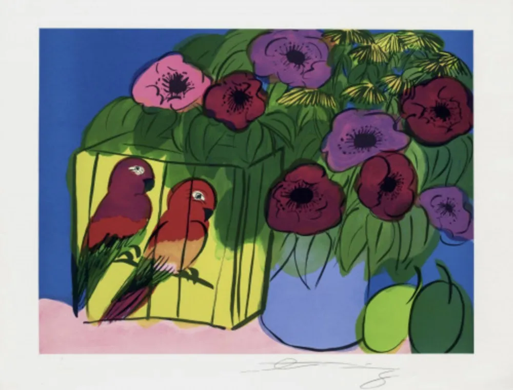 Lithograph Ting - Conversation