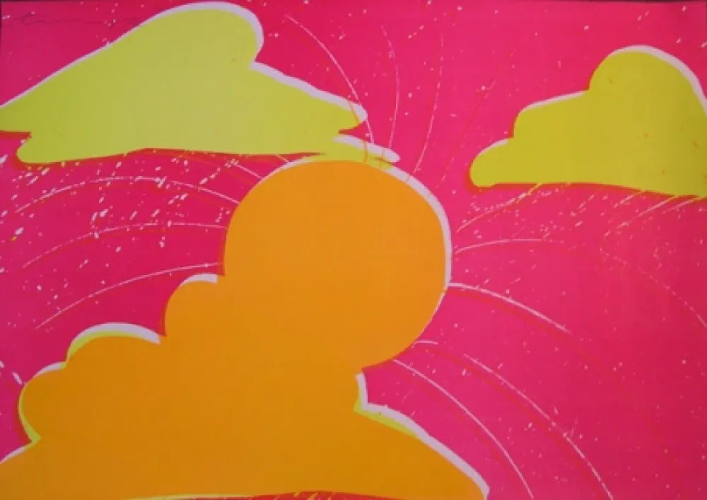 Lithograph Ting - Coucher de soleil du Sud