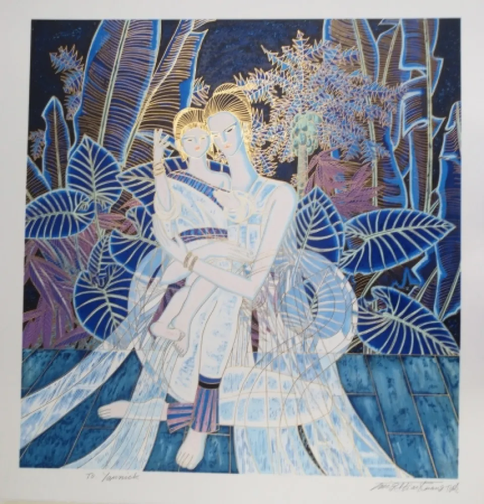 Lithograph Ting - Maternité