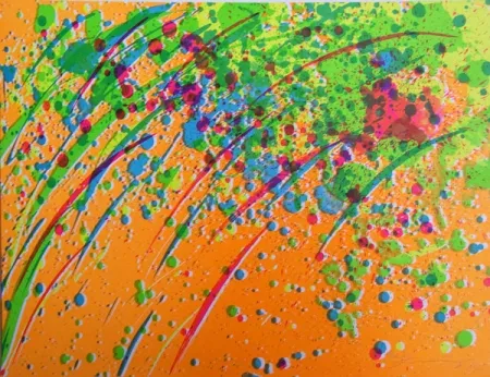 Lithograph Ting - Pluie orange