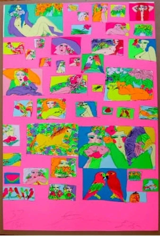 Screenprint Ting - Things I like (Fond Rose)