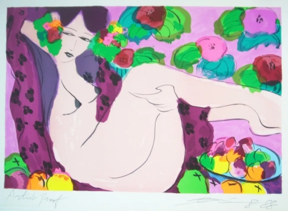 Lithograph Ting - Woman 16