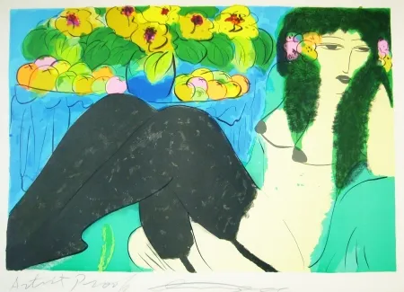 Lithograph Ting - Woman 17