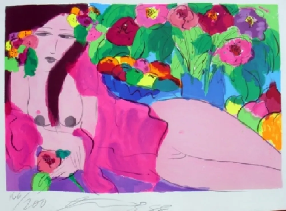 Lithograph Ting - Woman 2