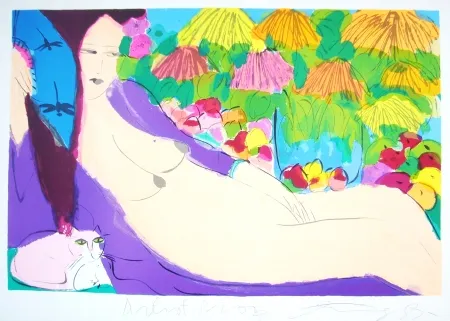 Lithograph Ting - Woman 21