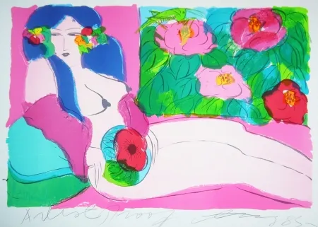 Lithograph Ting - Woman 6