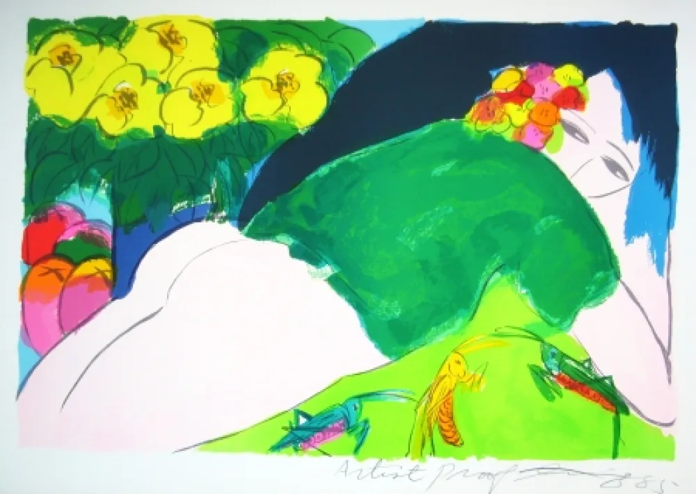 Lithograph Ting - Woman 9