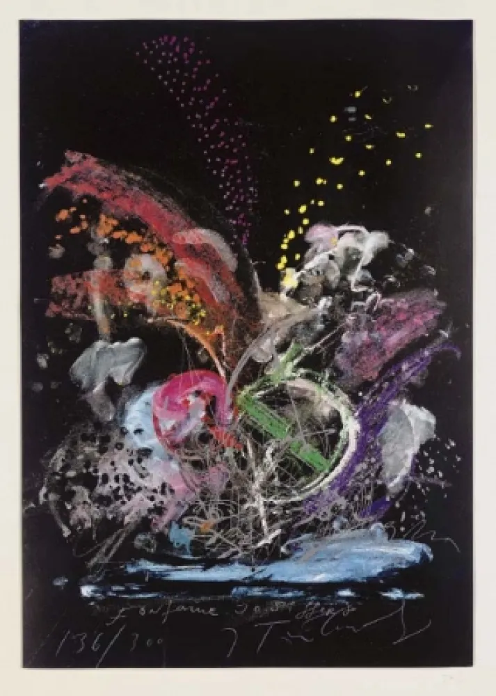 Screenprint Tinguely - Fontaine Joe Syffert