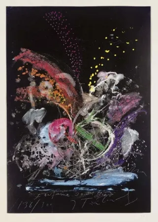 Screenprint Tinguely - Fontaine Joe Syffert