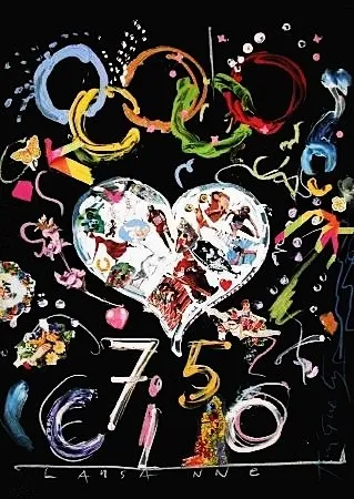 Lithograph Tinguely - Jeux olympiques 92