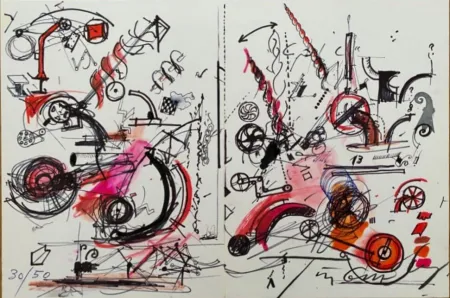 Lithograph Tinguely - Sans Titre
