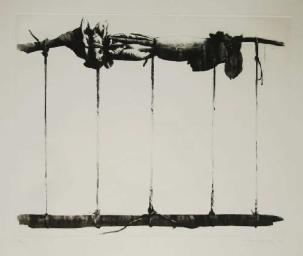 Etching And Aquatint Titus Carmel - Agrès 3