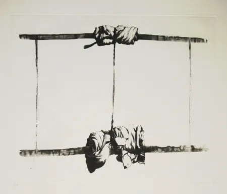 Etching And Aquatint Titus-Carmel - Agrès 5