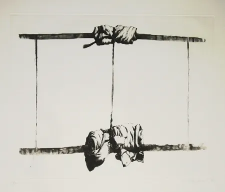 Etching And Aquatint Titus Carmel - Agrès 5