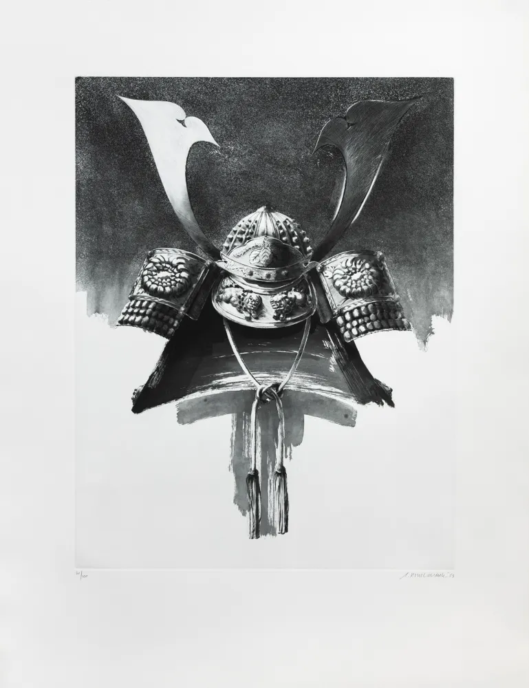 Etching Titus Carmel - Casque de Nikko I 