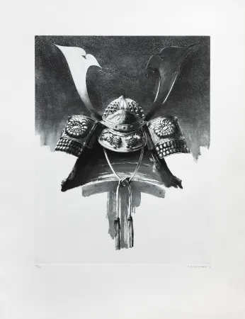 Etching Titus Carmel - Casque de Nikko I 