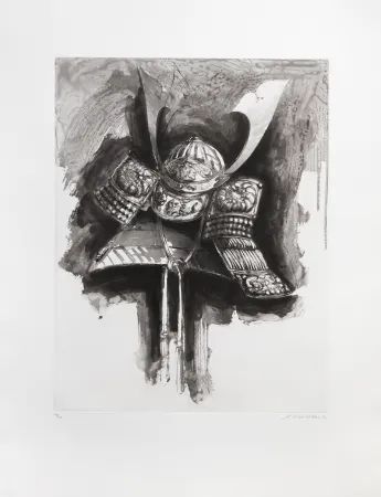 Etching Titus Carmel - Casque de Nikko IV