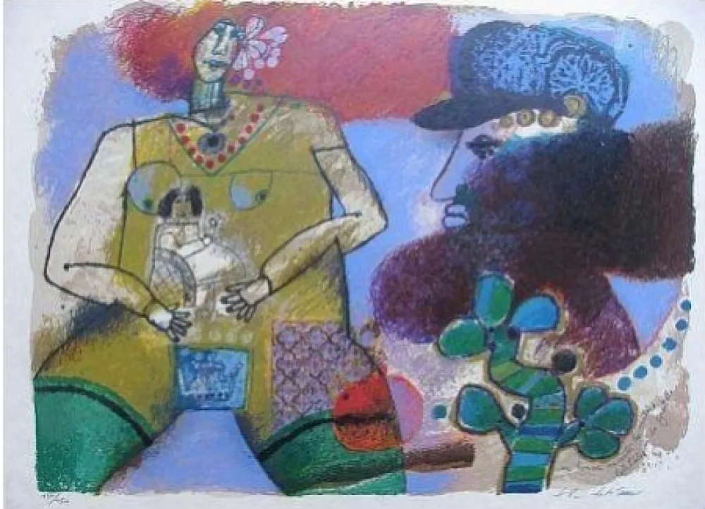 Lithograph Tobiasse - Composition