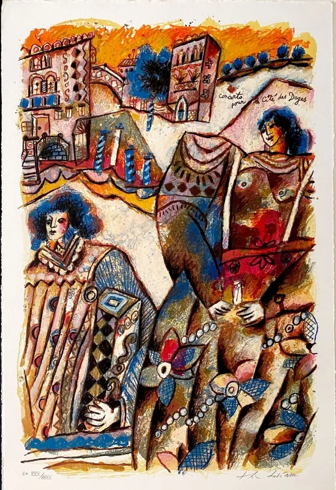 Lithograph Tobiasse - Concerto pour la cité des Doges